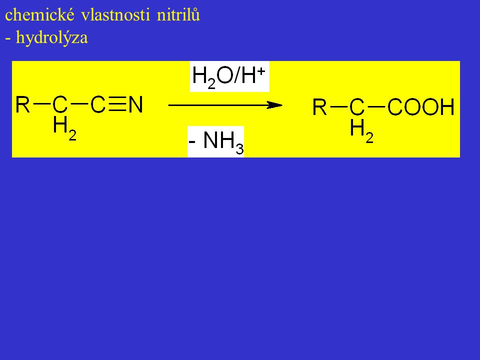 chemické vlastnosti nitrilů