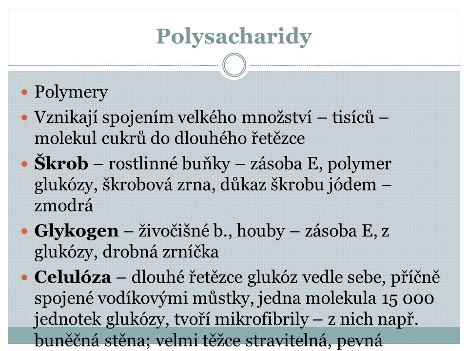 Polysacharidy Polymery