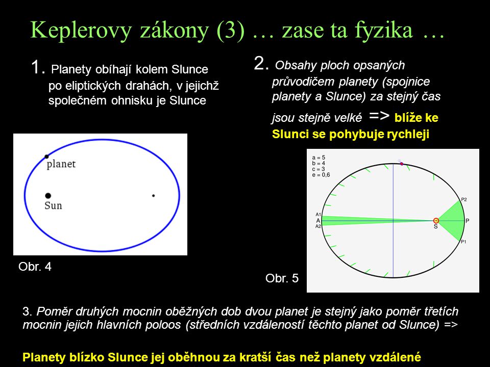Keplerovy zákony (3) … zase ta fyzika …