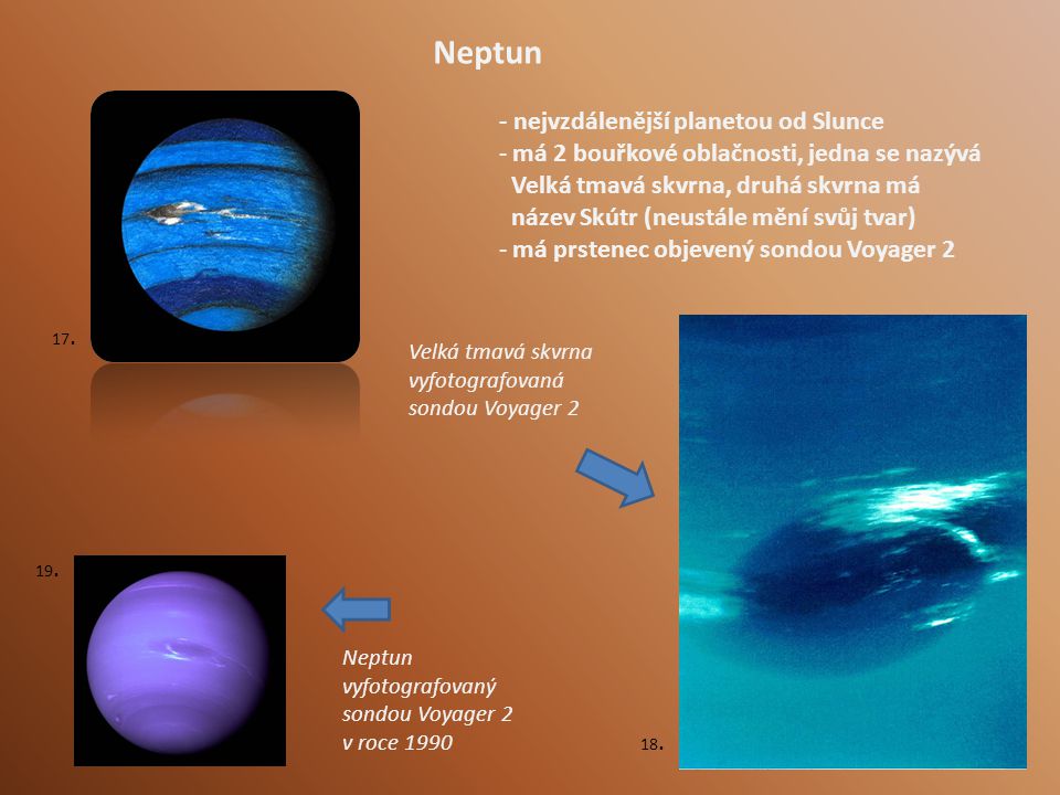 Neptun - nejvzdálenější planetou od Slunce