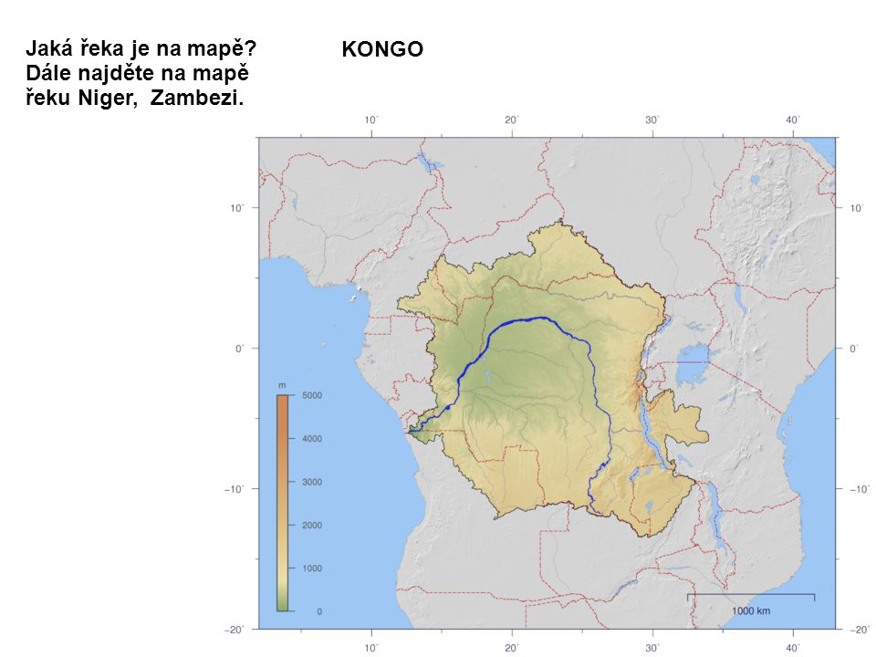 Jaká řeka je na mapě Dále najděte na mapě řeku Niger, Zambezi. KONGO