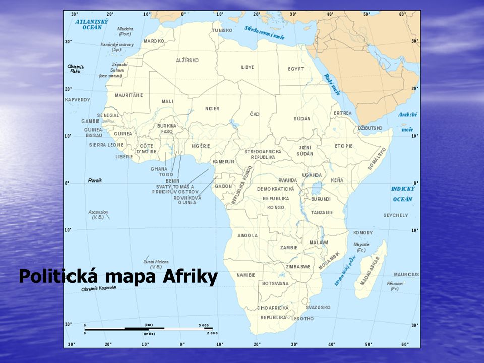 Politická mapa Afriky