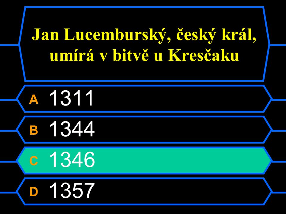 Jan Lucemburský, český král, umírá v bitvě u Kresčaku