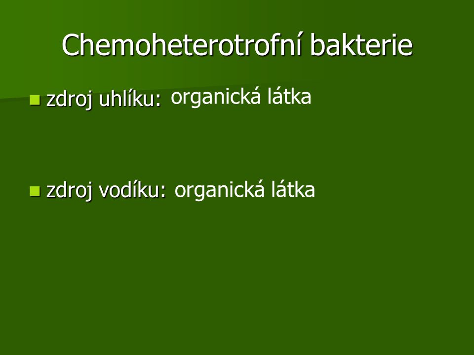 Chemoheterotrofní bakterie