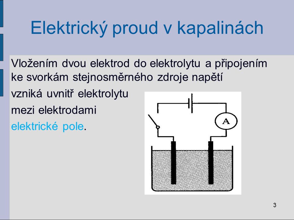 Elektrický proud v kapalinách