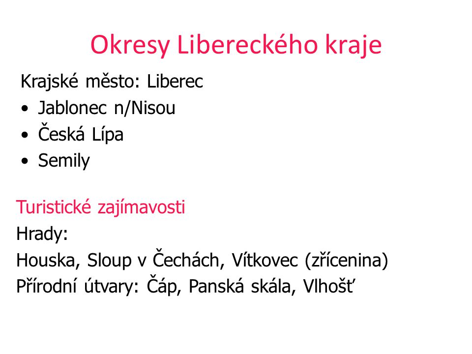 Okresy Libereckého kraje