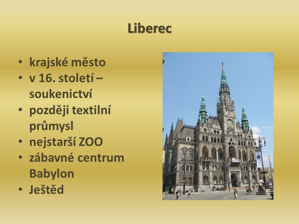 Liberec krajské město v 16. století – soukenictví