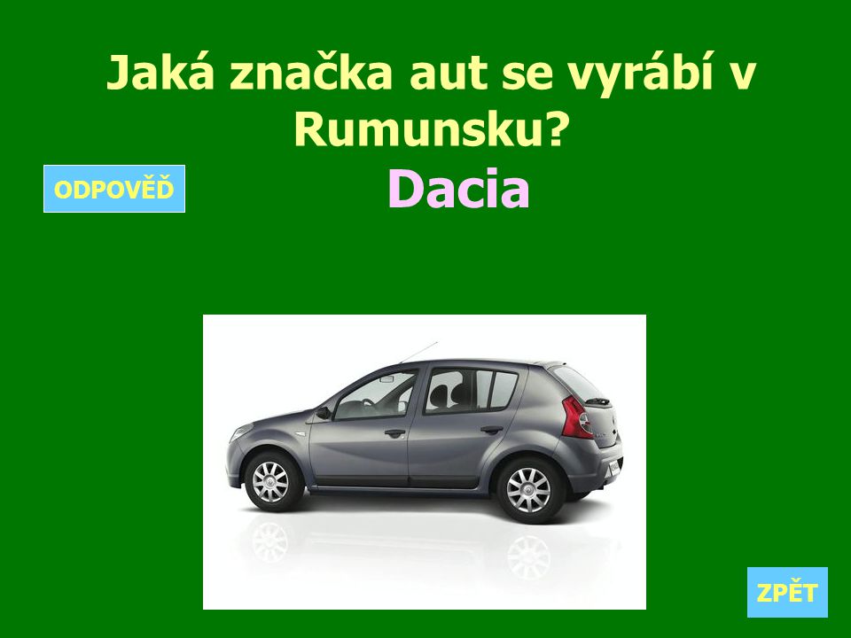 Jaká značka aut se vyrábí v Rumunsku