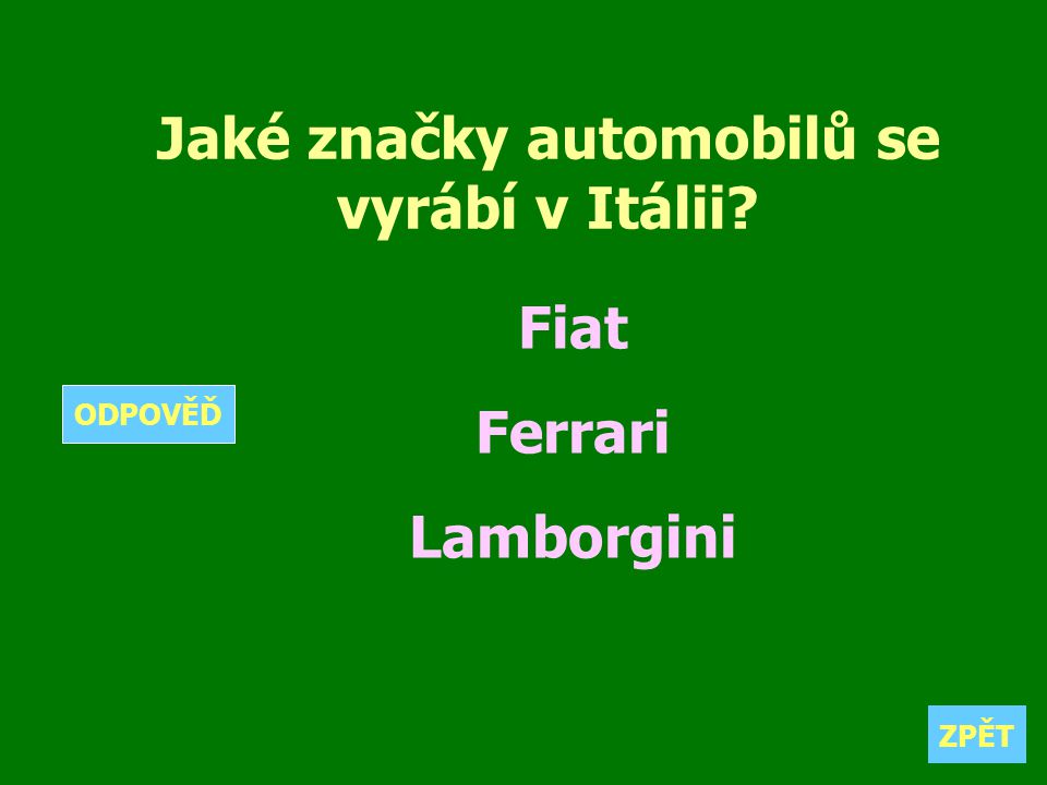 Jaké značky automobilů se vyrábí v Itálii