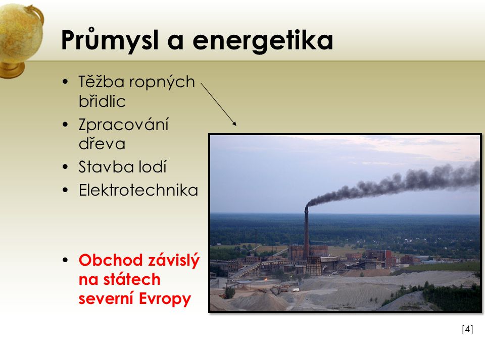 Průmysl a energetika Těžba ropných břidlic Zpracování dřeva
