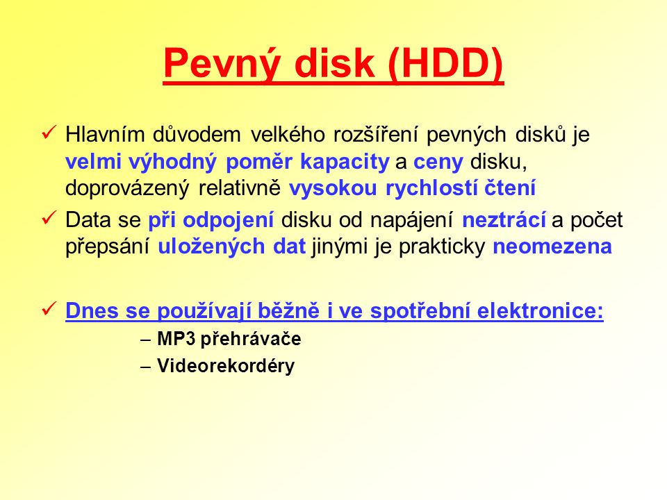 Pevný disk (HDD)