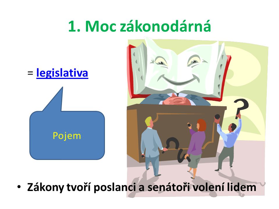 1. Moc zákonodárná = legislativa