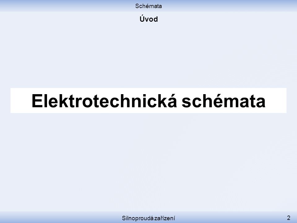 Elektrotechnická schémata