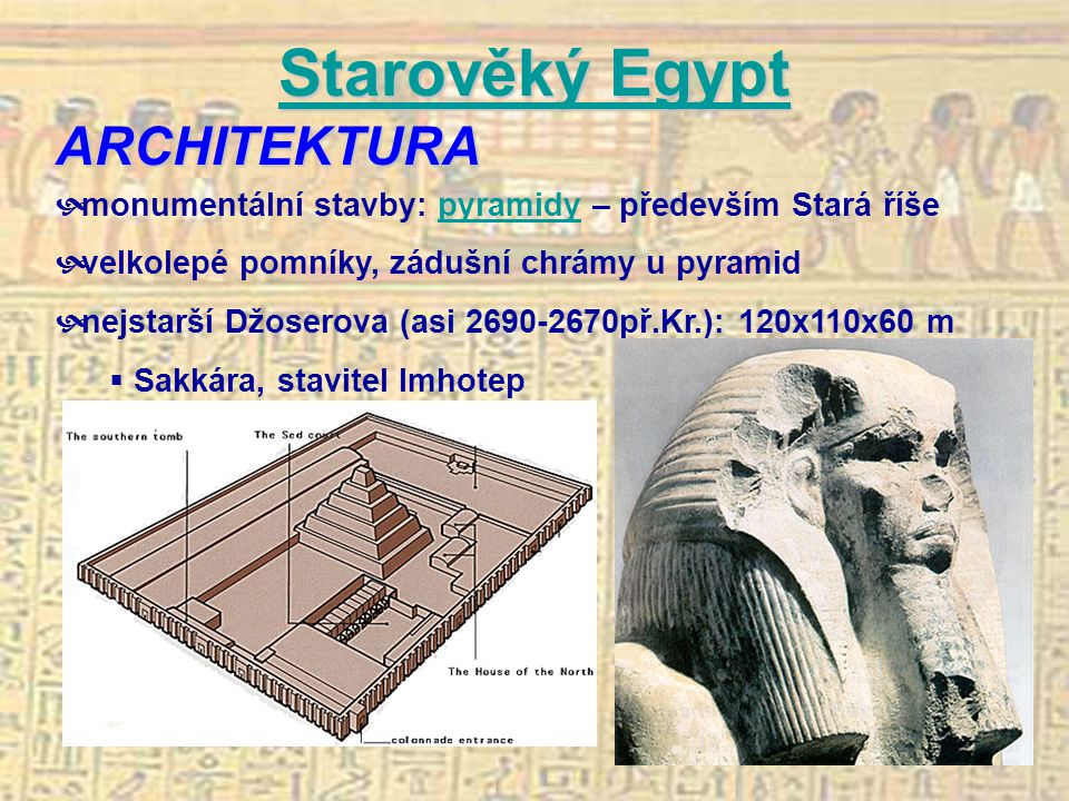 Starověký Egypt ARCHITEKTURA