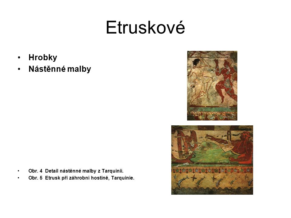 Etruskové Hrobky Nástěnné malby