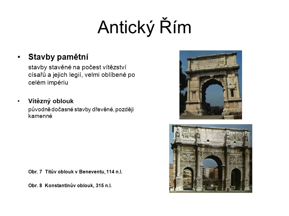Antický Řím Stavby pamětní