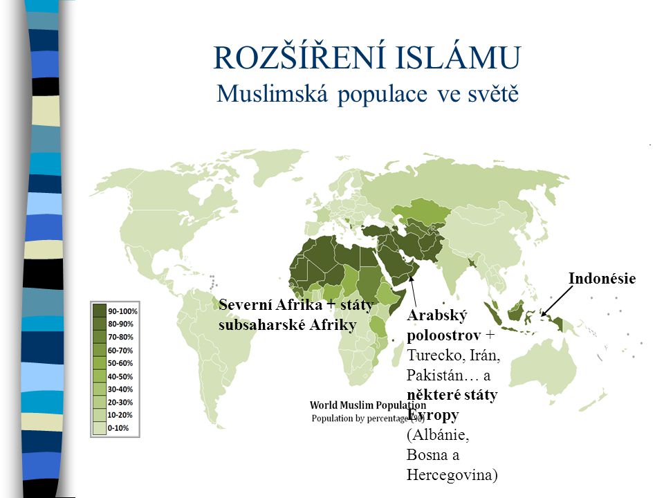 ROZŠÍŘENÍ ISLÁMU Muslimská populace ve světě