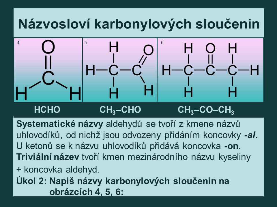 Názvosloví karbonylových sloučenin
