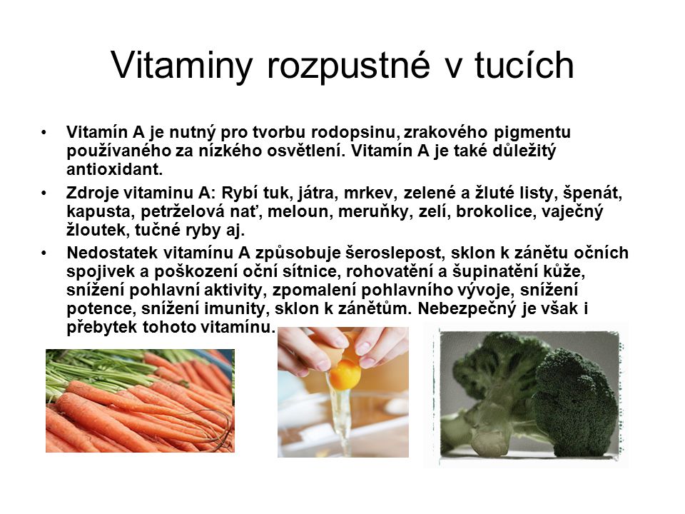 Vitaminy rozpustné v tucích