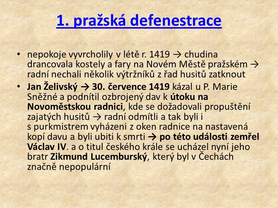 1. pražská defenestrace