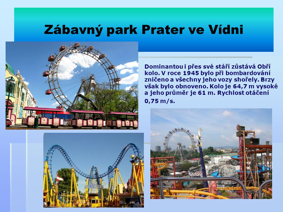 Zábavný park Prater ve Vídni
