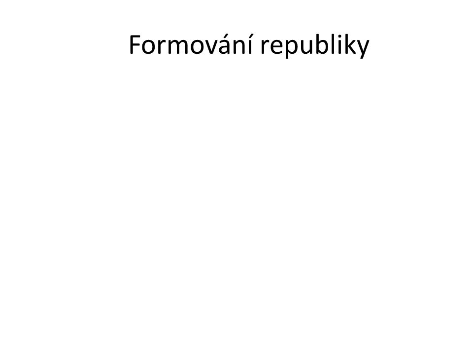 Formování republiky