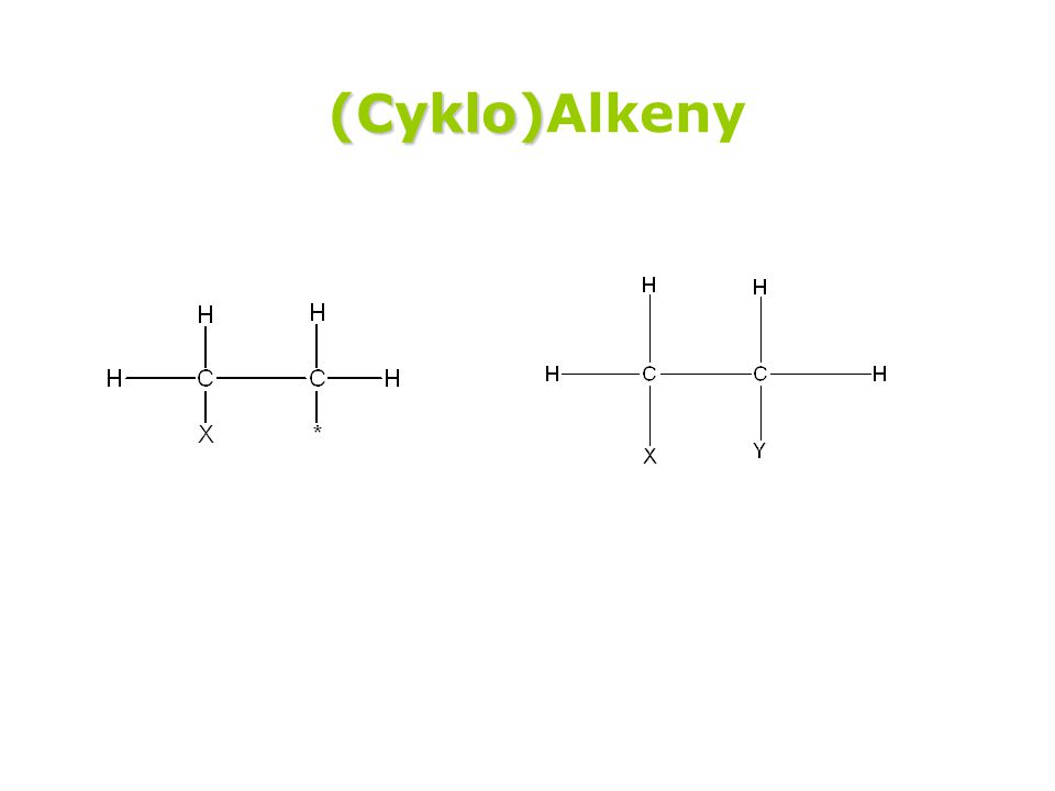 (Cyklo)Alkeny terminace: Y • + --->