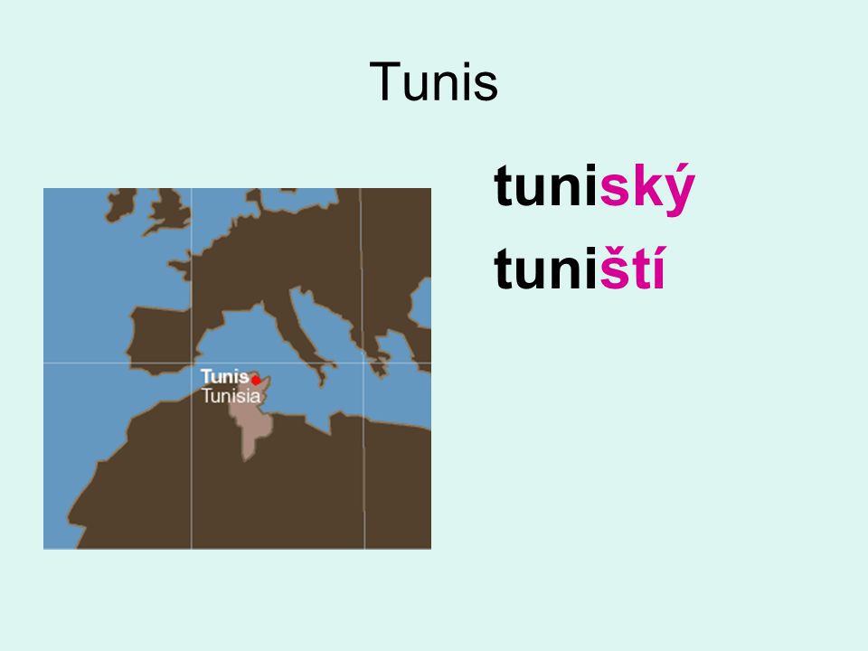 Tunis tuniský. tuniští.