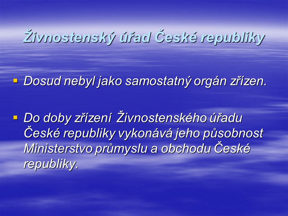 Živnostenský úřad České republiky