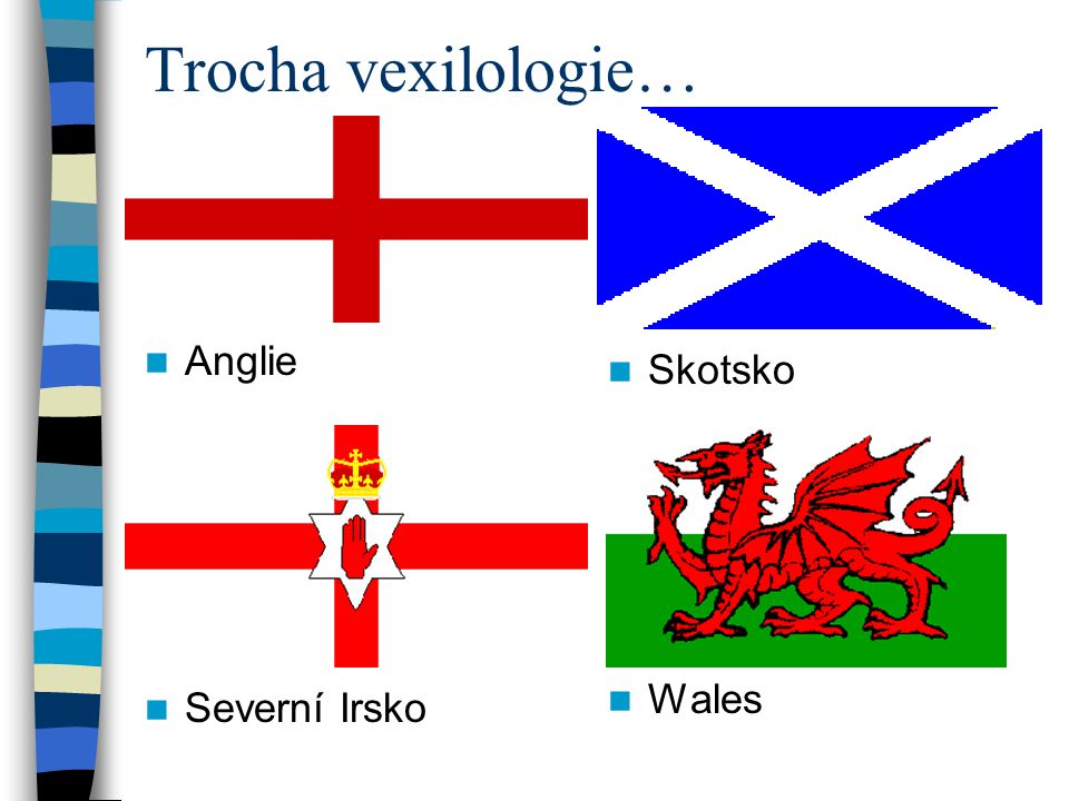 Trocha vexilologie… Anglie Skotsko Wales Severní Irsko