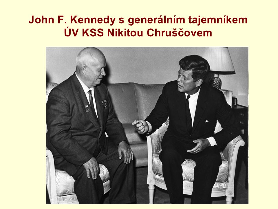 John F. Kennedy s generálním tajemníkem ÚV KSS Nikitou Chruščovem