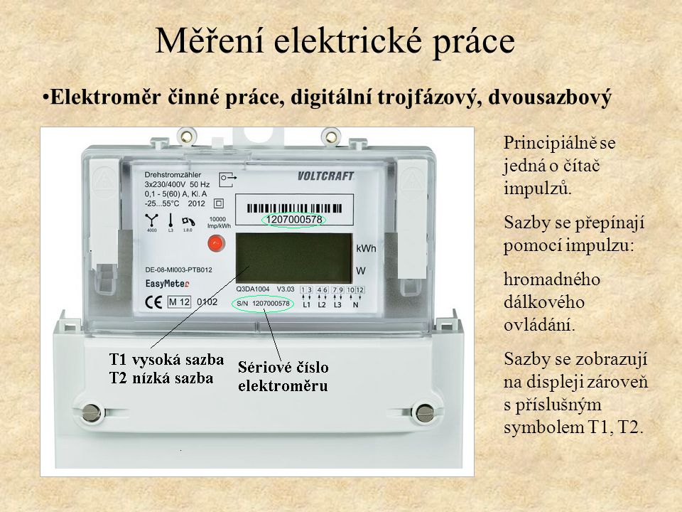 Měření elektrické práce