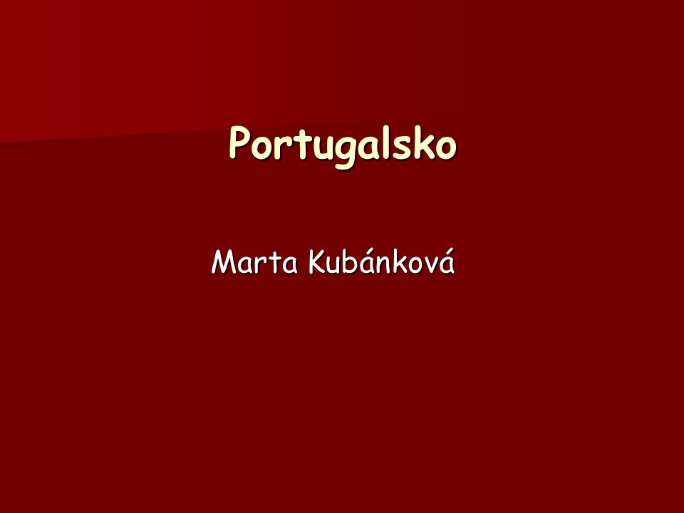 Portugalsko Marta Kubánková