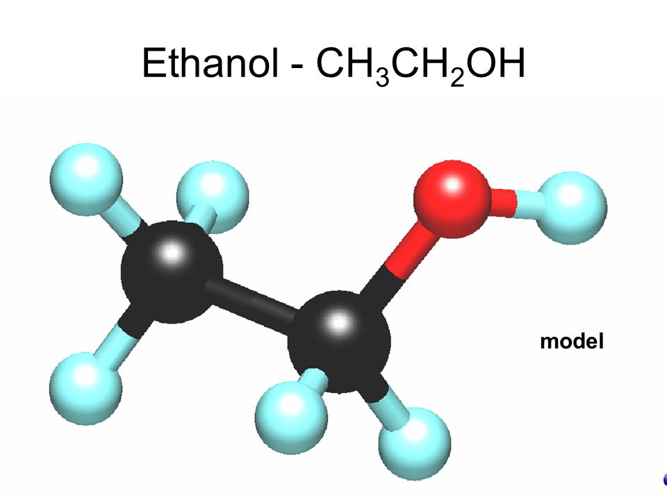 Ethanol - CH3CH2OH model