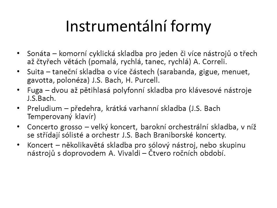 Instrumentální formy