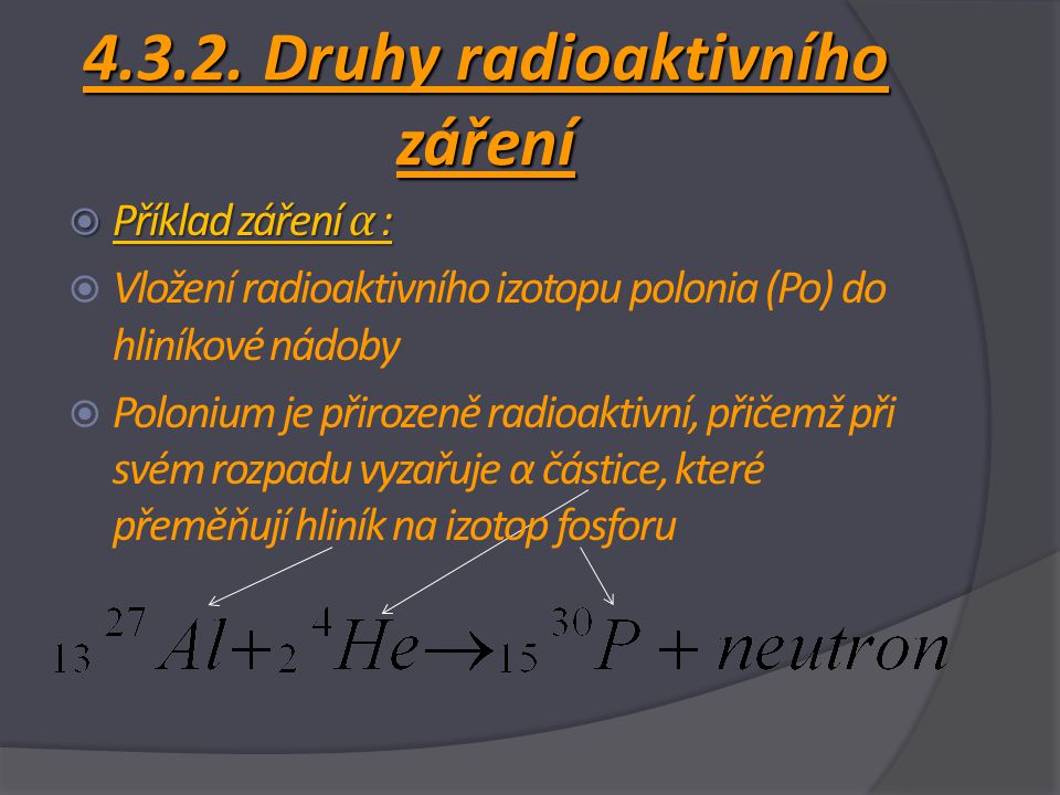 Druhy radioaktivního záření