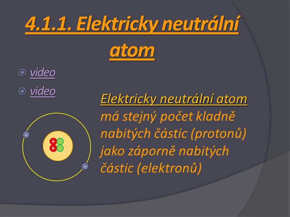 Elektricky neutrální atom