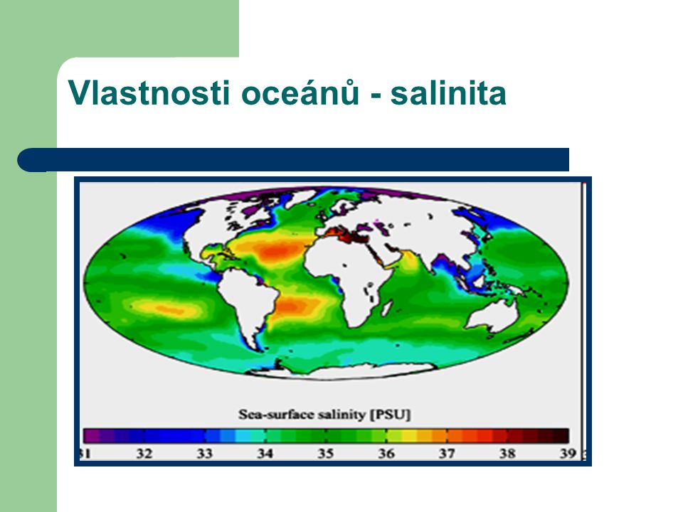Vlastnosti oceánů - salinita