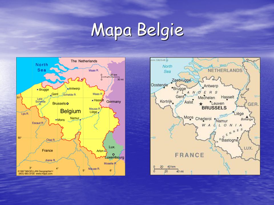 Mapa Belgie