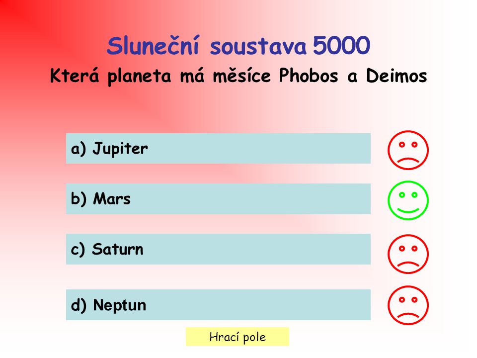 Která planeta má měsíce Phobos a Deimos