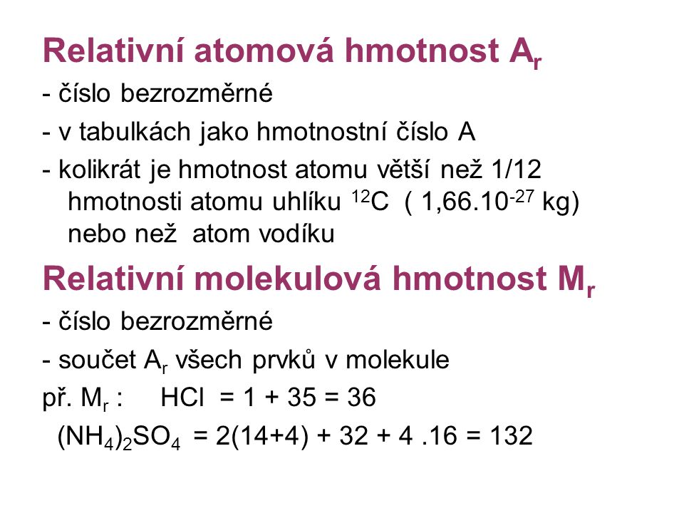 Relativní atomová hmotnost Ar