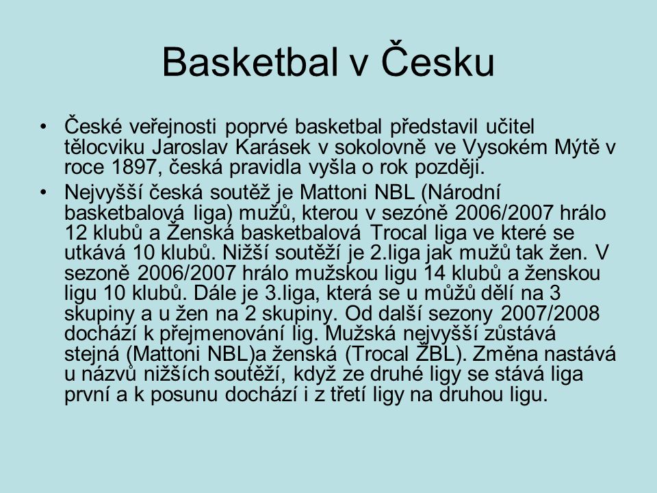 Basketbal v Česku