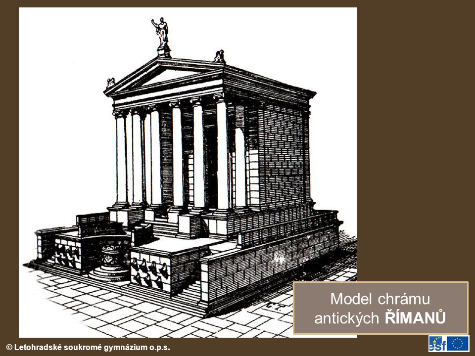 Model chrámu antických ŘÍMANŮ