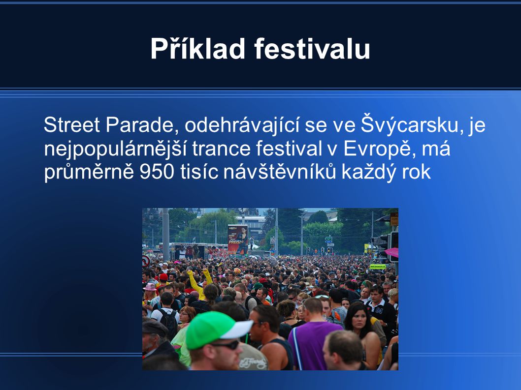 Příklad festivalu
