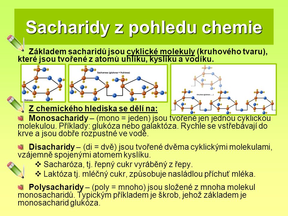 Sacharidy z pohledu chemie