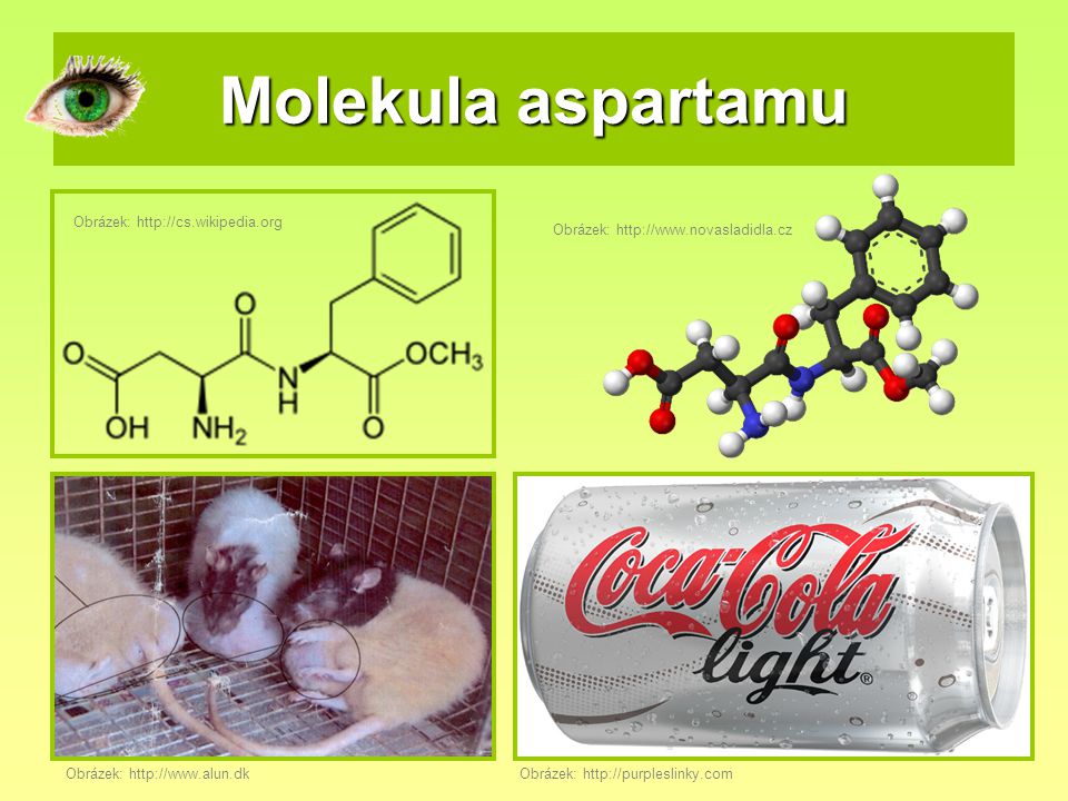 Molekula aspartamu Obrázek: