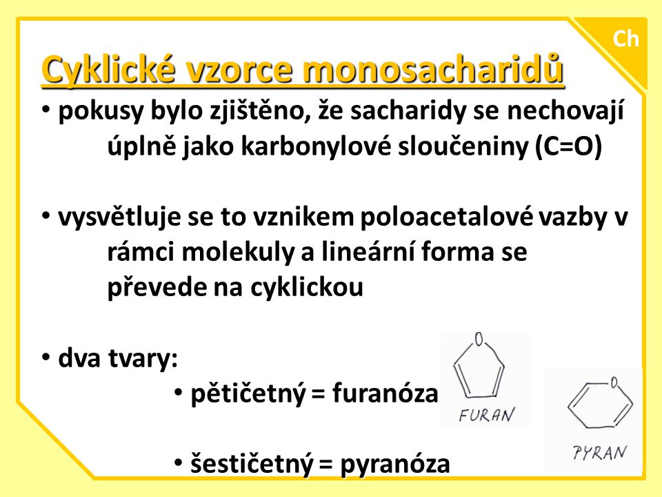 Cyklické vzorce monosacharidů