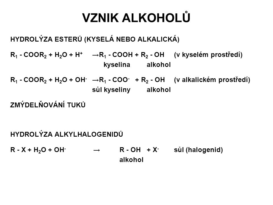 Jak vzniká alkohol?