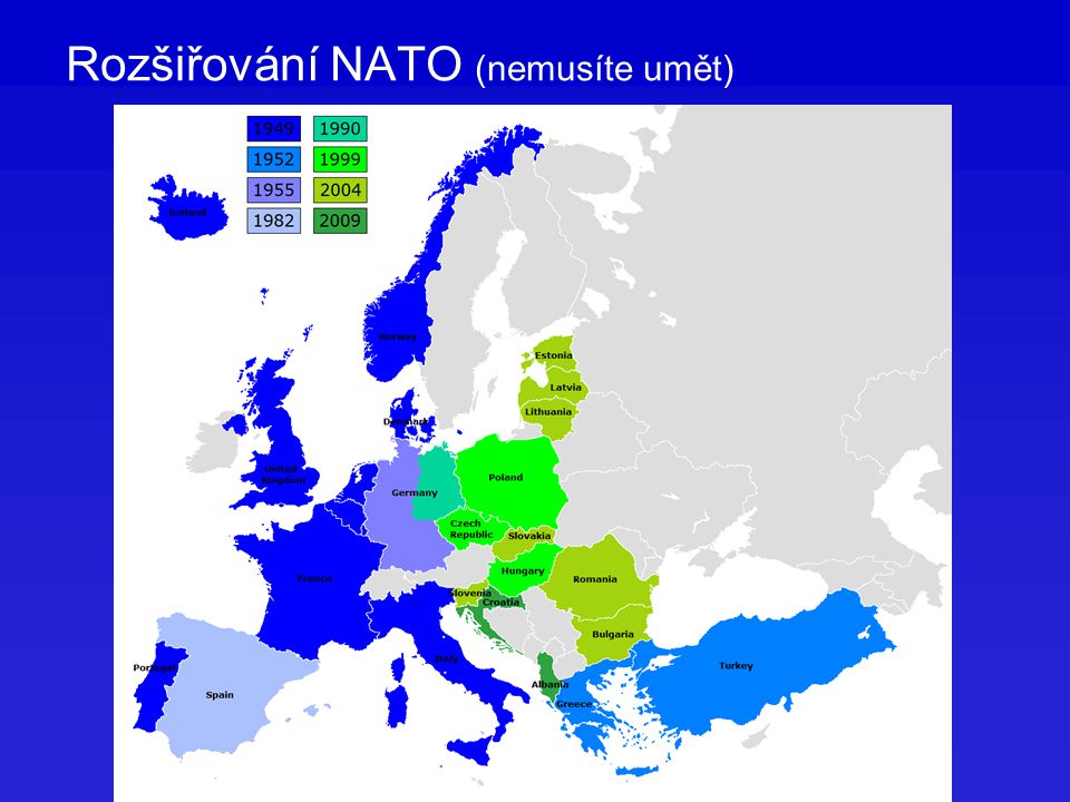 Rozšiřování NATO (nemusíte umět)