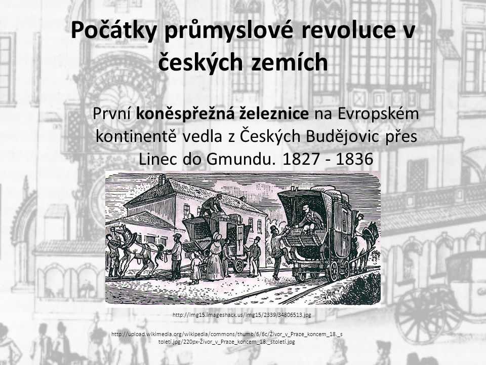 Počátky průmyslové revoluce v českých zemích